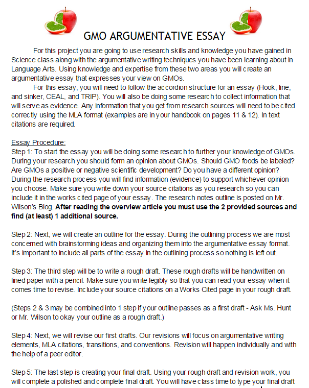 Genetically modified food essay outline